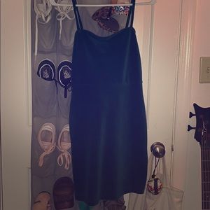 Dark Green Velour Corduroy Dress